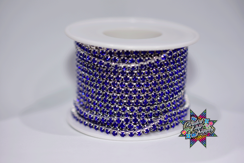 SS8 Metal Rhinestone Color Stone | Yard