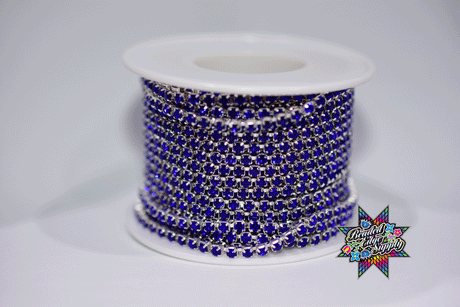 SS8 Metal Rhinestone Color Stone | Yard