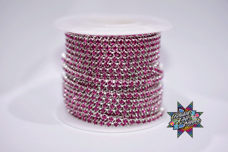 SS8 Metal Rhinestone Color Stone | Yard