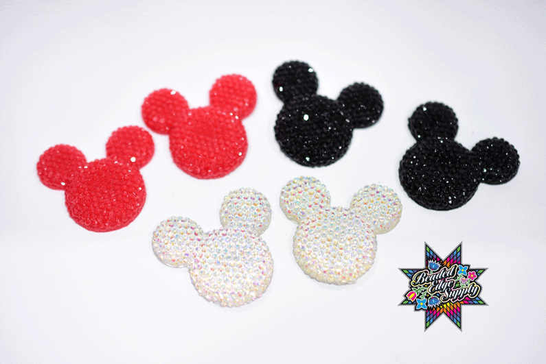 38mm Mickey Shaped Resin 3pr Set