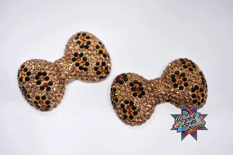 45x38mm Bow Resin Center 2 Pair