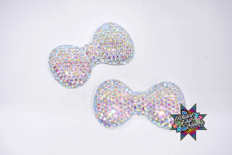 45x38mm Bow Resin Center 2 Pair