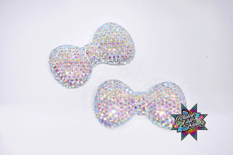 45x38mm Bow Resin Center 2 Pair