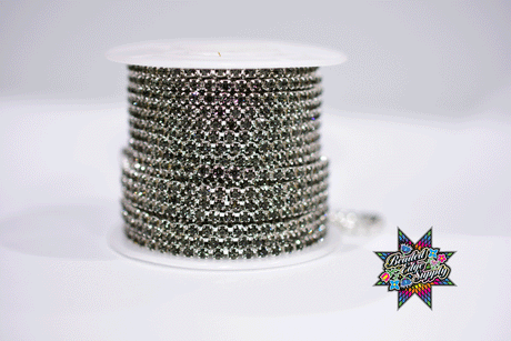 SS8 Metal Rhinestone Color Stone | Yard