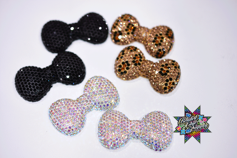 45x38mm Bow Resin Center 2 Pair