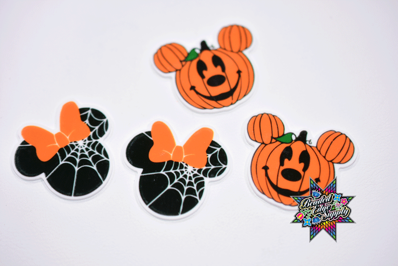 1 1/4" Halloween Mickey | 2 Pairs