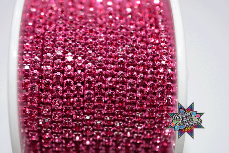 SS8 Color Metal Rhinestone Banding |Yard