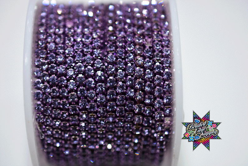SS8 Color Metal Rhinestone Banding |Yard