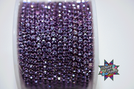 SS8 Color Metal Rhinestone Banding |Yard