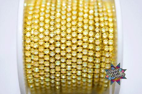 SS6 Moka Metal Rhinestone Banding | Yard