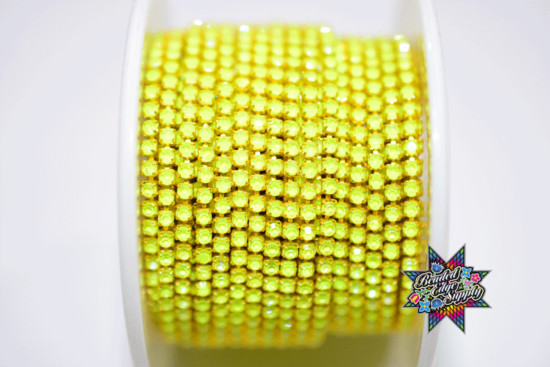 SS6 Fancy Metal Rhinestone Banding | Yard