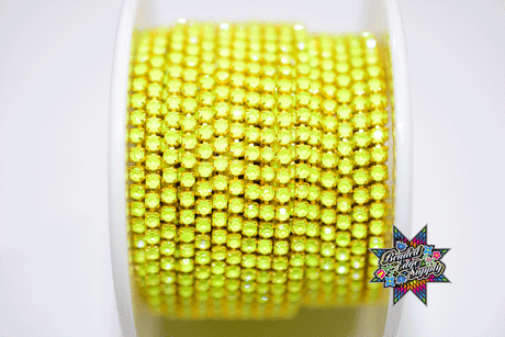 SS6 Fancy Metal Rhinestone Banding | Yard
