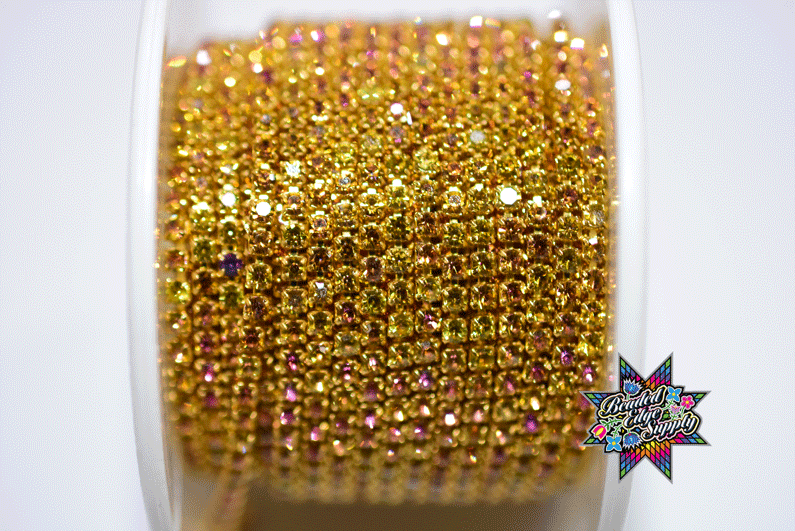 SS6 Fancy Metal Rhinestone Banding | Yard