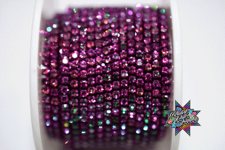 SS6 Fancy Metal Rhinestone Banding | Yard