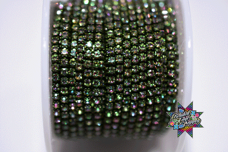 SS6 Fancy Metal Rhinestone Banding | Yard
