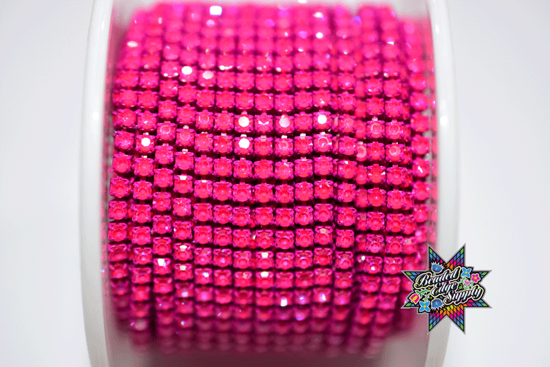 SS6 Fancy Metal Rhinestone Banding | Yard