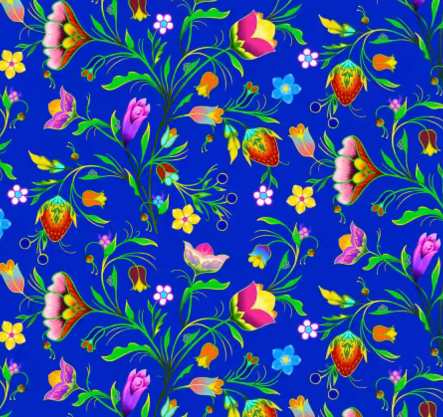 Turtle Island Floral Royal