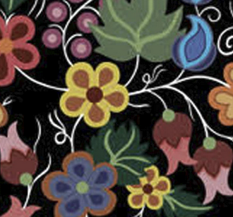 Native Floral Black | Fabric