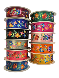 1 1/2" Koko Blooms Satin Ribbon | By the Yard