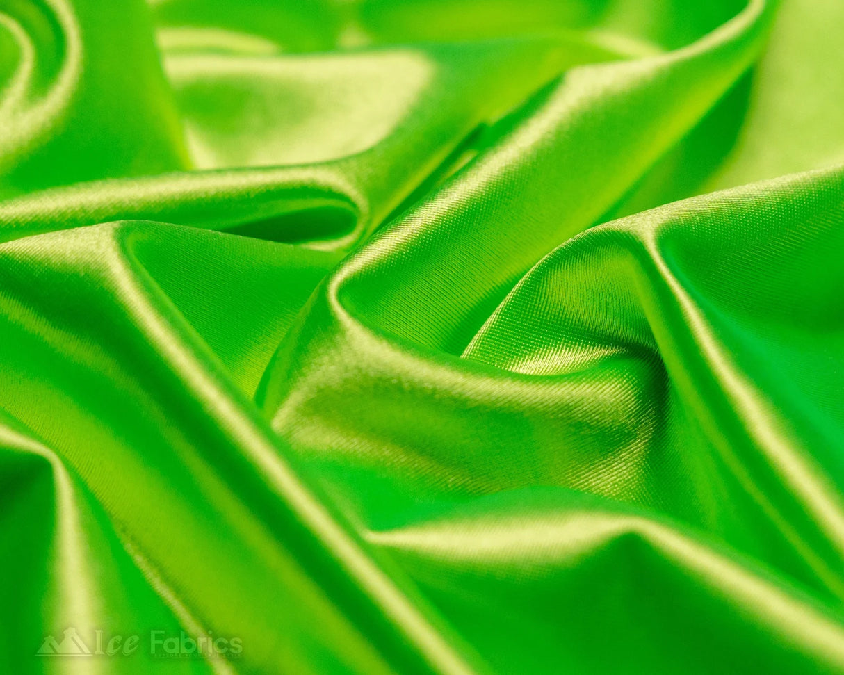 Neon Green Satin | Yard