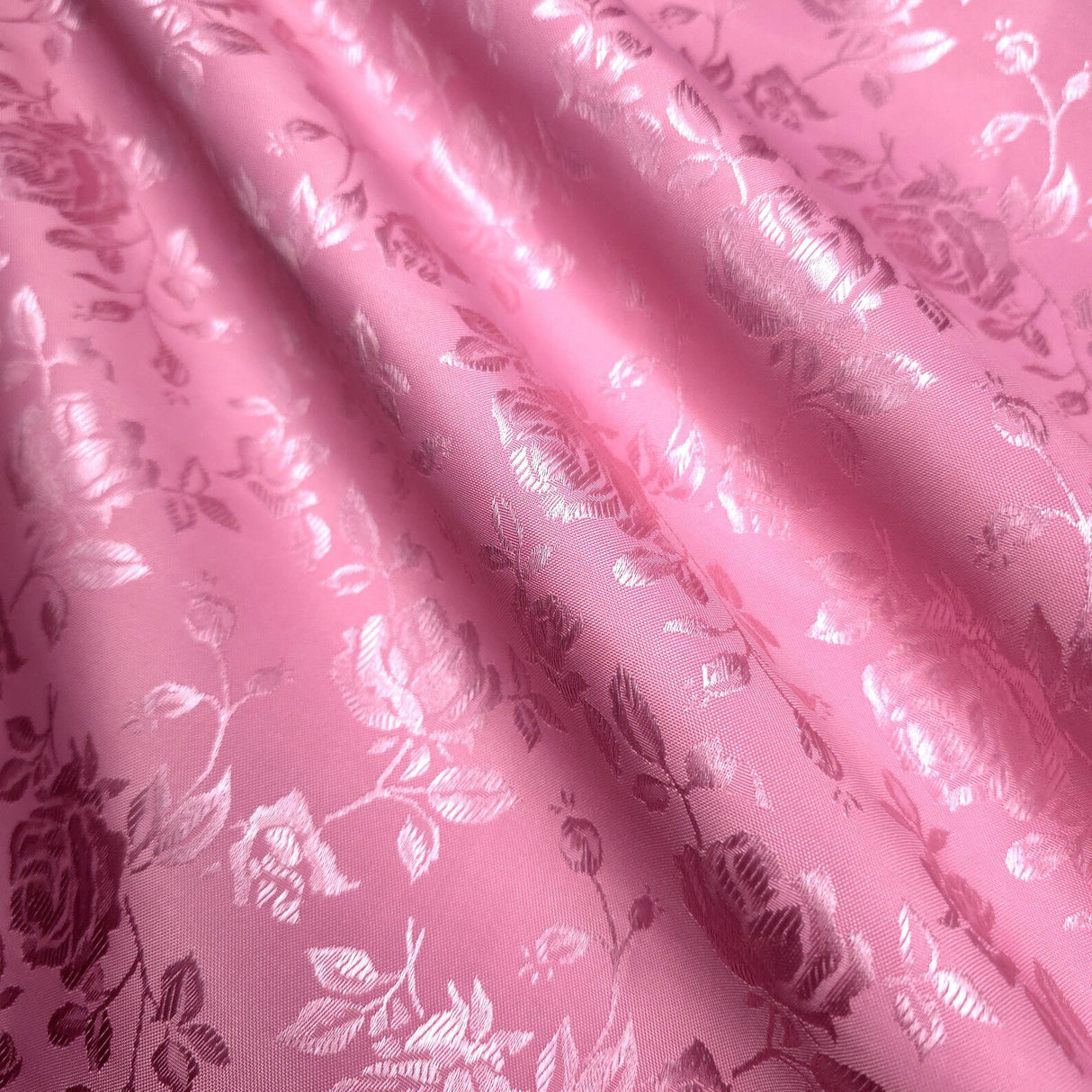 Satin Flower Brocade | Rose Pink