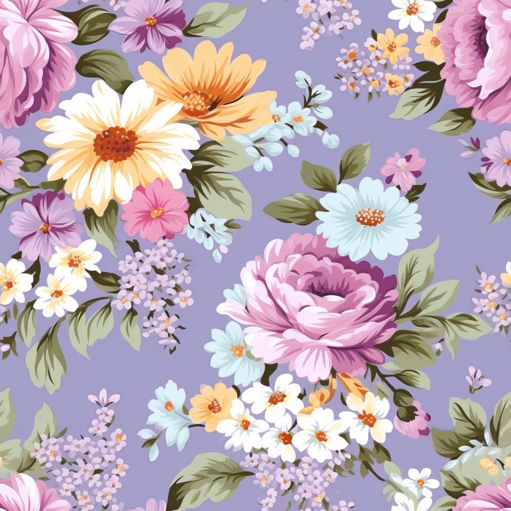 Vintage Florals Lavendar | Fabric