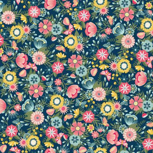 Dark Blue Main Vintage Flora