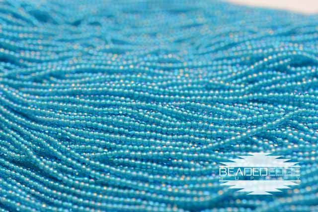 11/0 Aqua Turquoise Lined AB | Seed beads