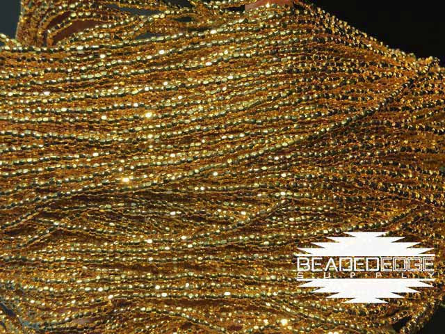 12/0 24k Gold Plated Beads | 3 Cut