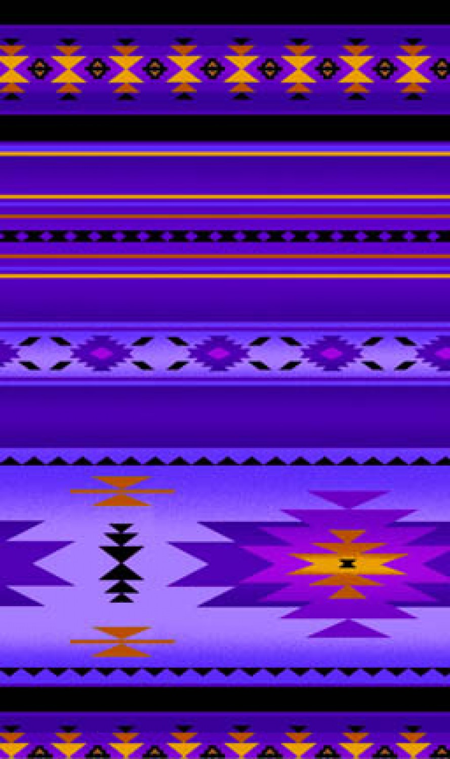 Purple Indian Blanket Stripe | Fabric