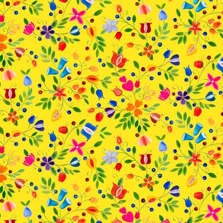 Yellow Small Floral | Fabric
