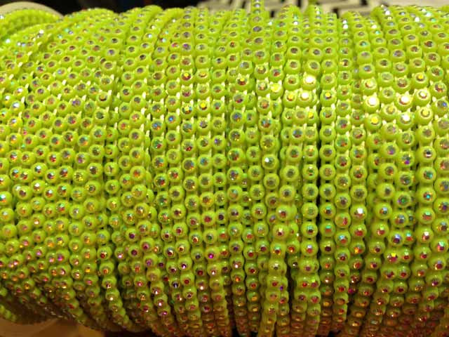 SS8 Neon Yellow AB | Rhinestone Banding Yard