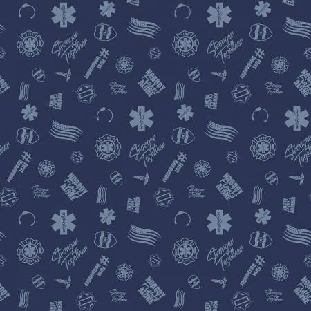 Nobody Fights Alone Navy  | Fabric