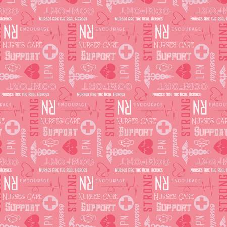 Nobody Fights Alone Pink Nurse | Fabric