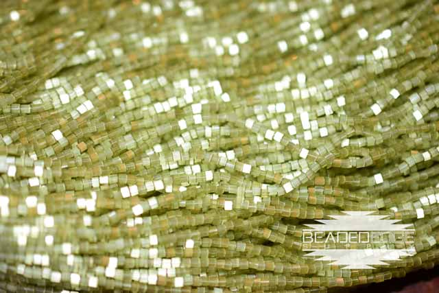 11/0 2 Cut Olivine Satin