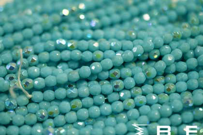 OP Green Turquoise AB Fire Polish 4mm