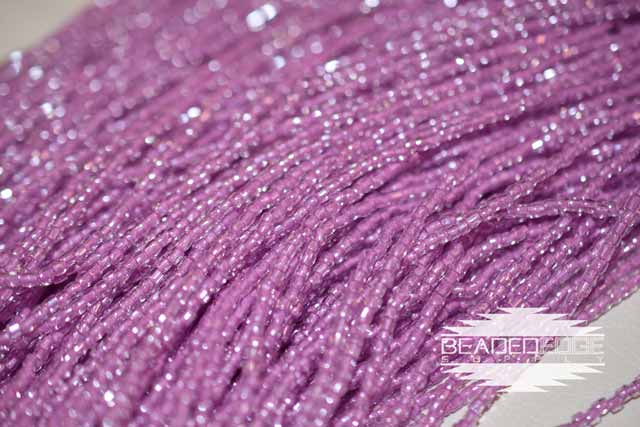 9/0 Crystal Lavender Lined | 3 Cut