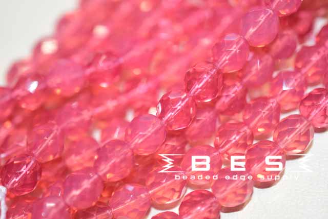 Rose opal Polish 6mm