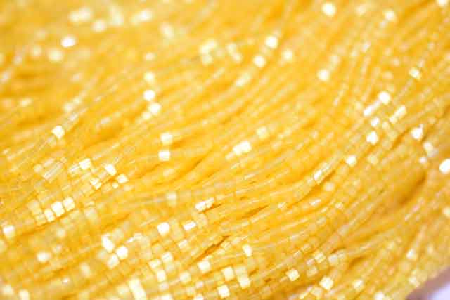 11/0 2 Cut Gold Yellow Satin