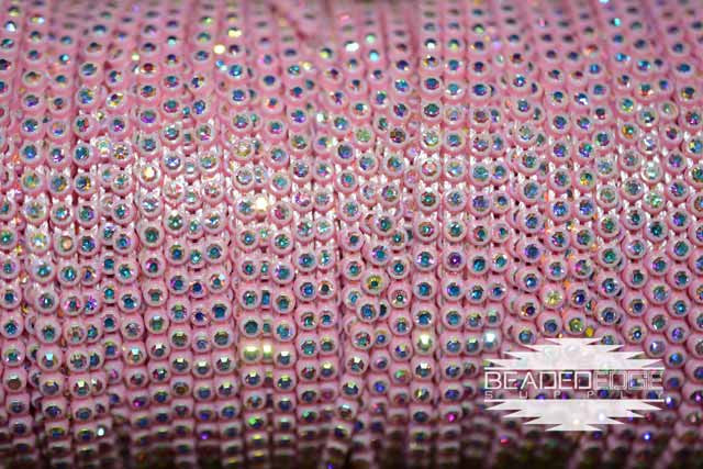 SS8 Princess Pink AB Rhinestone Banding Yard