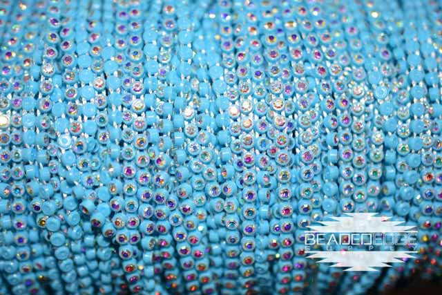 SS6 Gold Metal AB  Rhinestone Banding Yard – Beaded Edge Supply