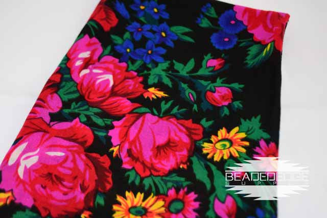 HYSFORM / FLORAL LARGE SCARF (スカーフ) 1945-1952 Large Silk Floral Scarf From Occupied Japan. 31