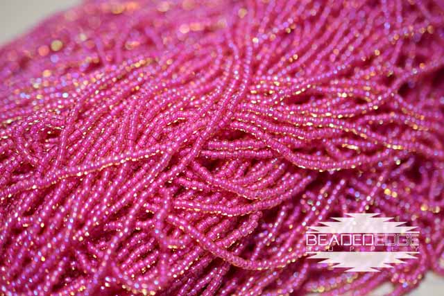 11/0 Topaz/Pink Lined AB | Seed beads
