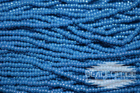 100g BLUE OPAQUE GLASS SEED BEADS 11/0 2mm 8/0 3mm 6/0 4mm