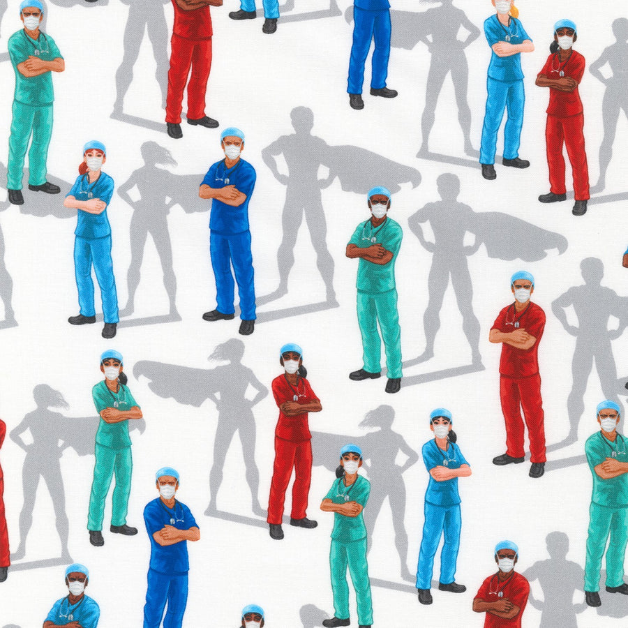 White Frontline Heroes Nurses & Doctors Digitally Printed