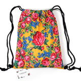 Floral Scarf Pattern Draw String Bag