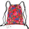 Floral Scarf Pattern Draw String Bag