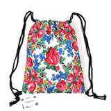 Floral Scarf Pattern Draw String Bag