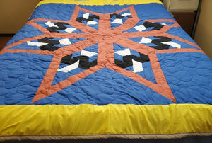 Queen StarQuilt/Blue w/eagles