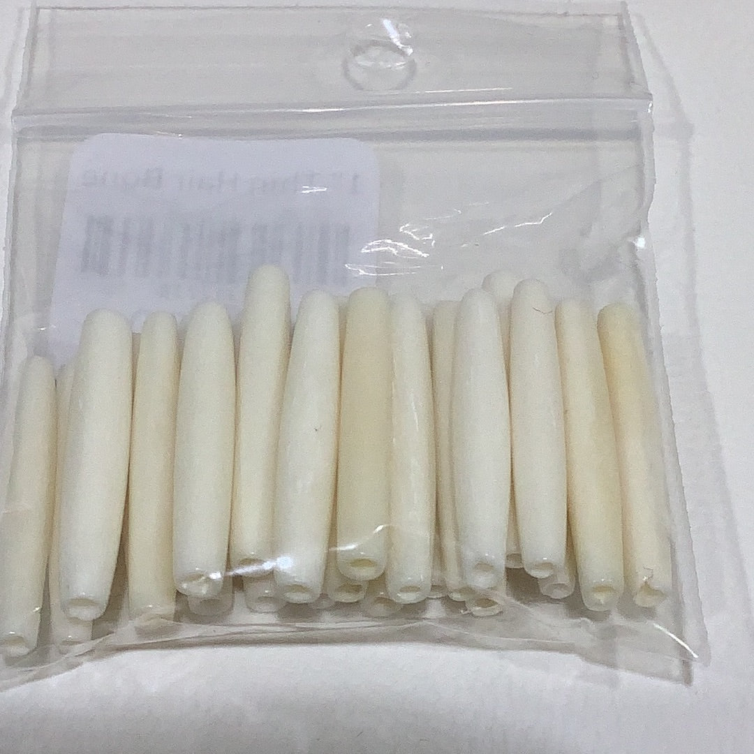 1" White Thin Hair Bone | 20 ct